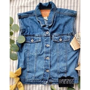 Aeropostale Blue Denim Vest